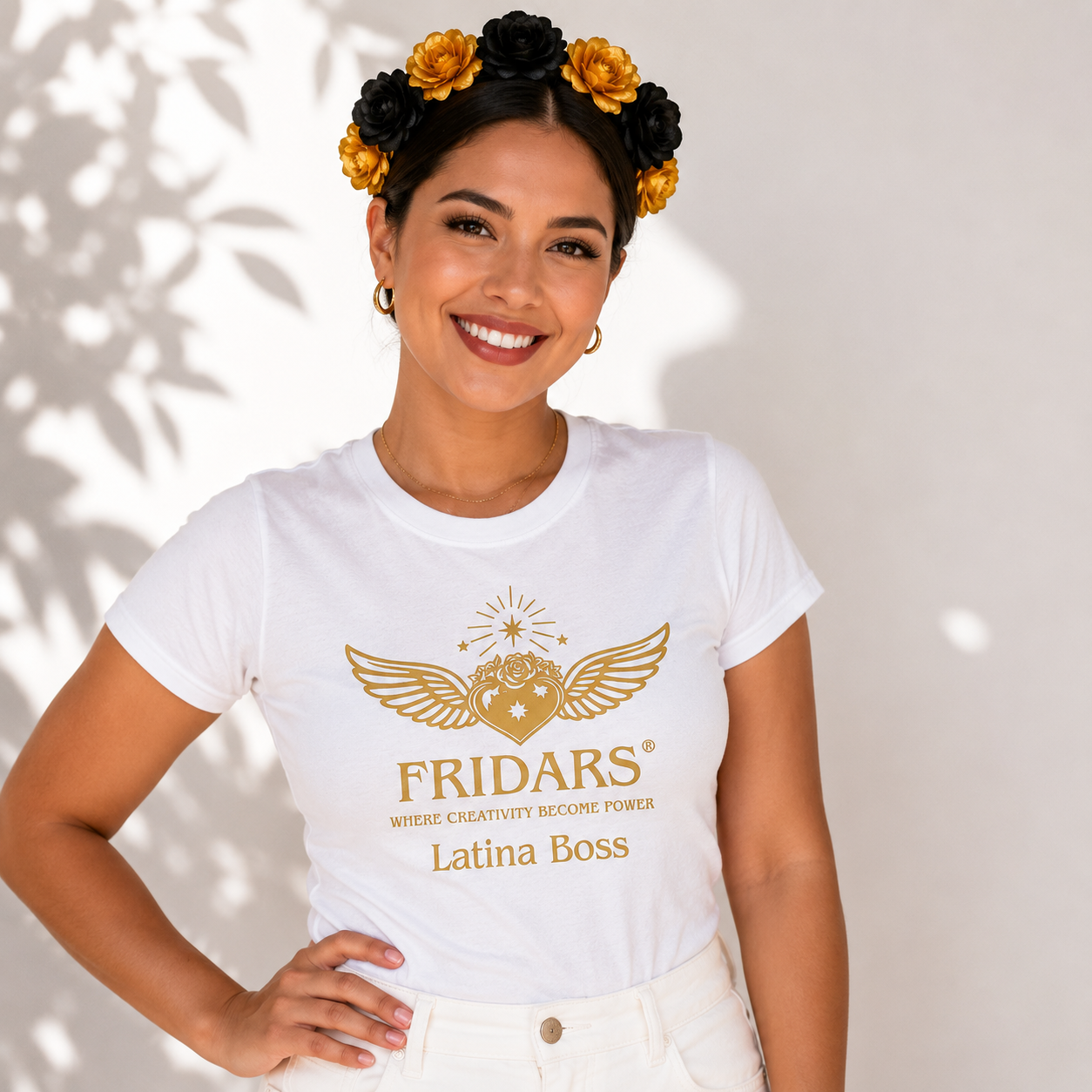 Fridars Signature Shirt & Floral Crown Set