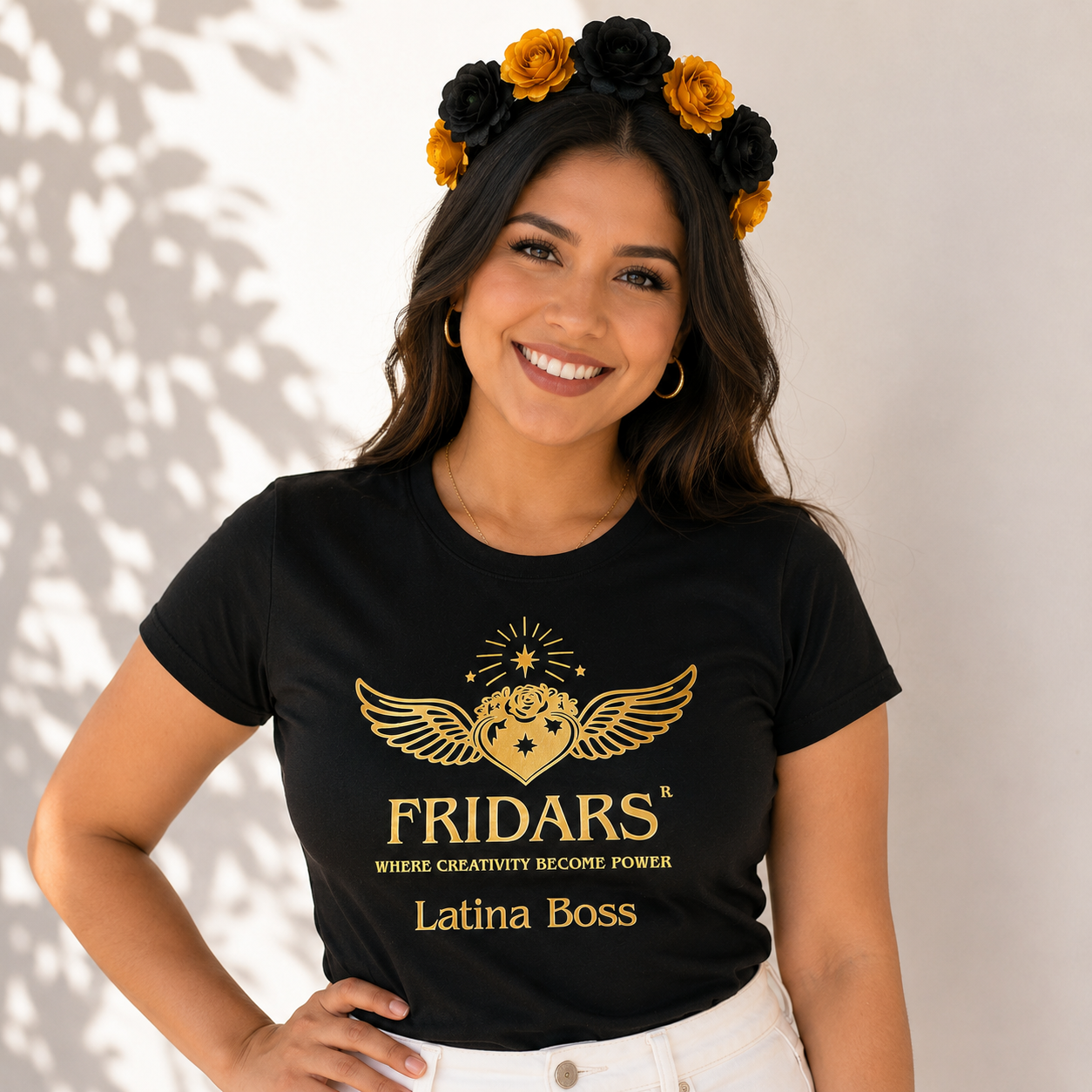Fridars Signature Shirt & Floral Crown Set