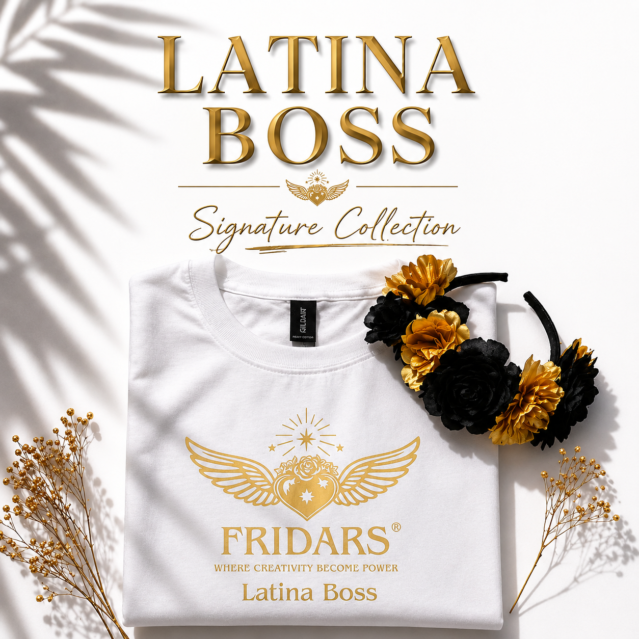 Fridars Signature Shirt & Floral Crown Set