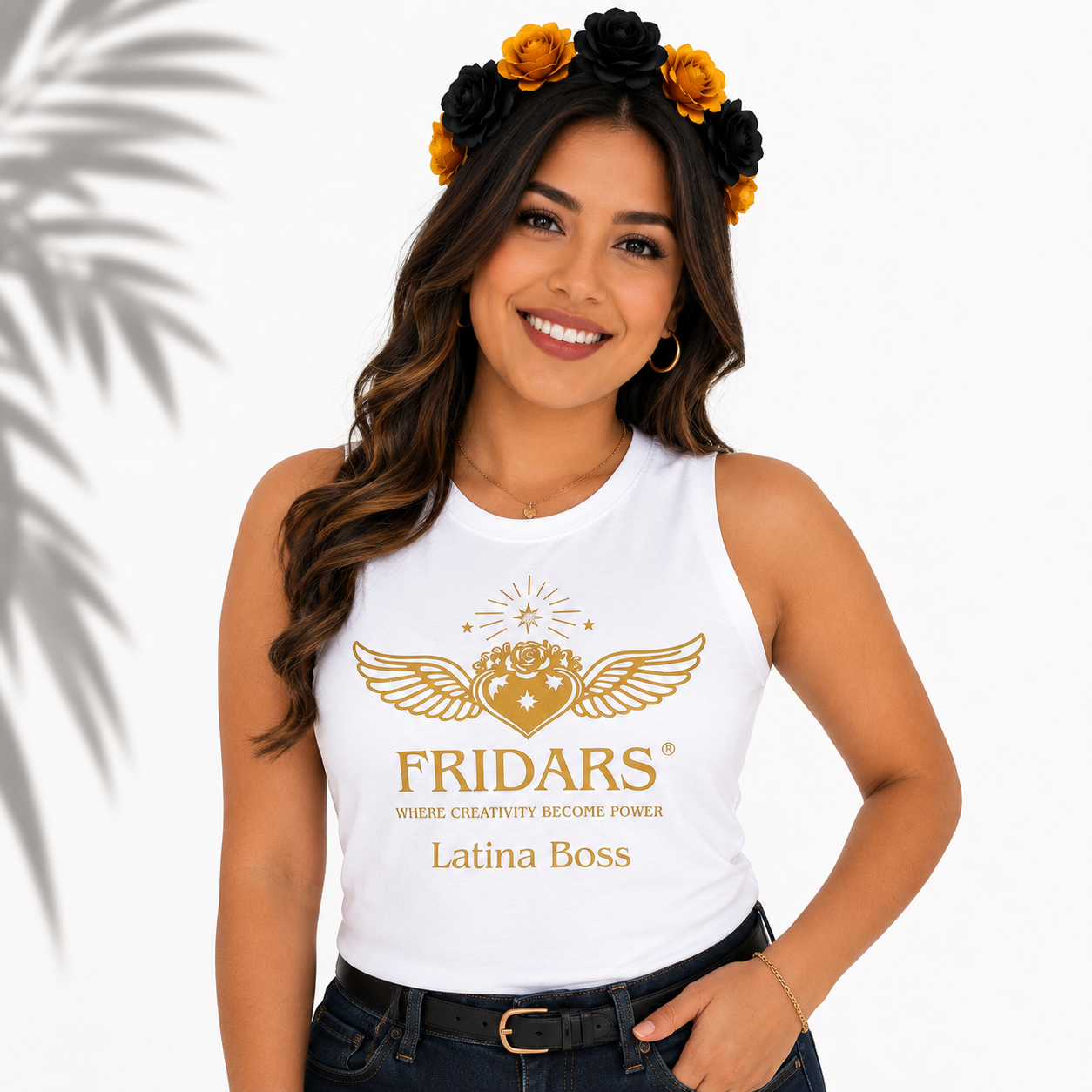 Fridars Signature Tee & Floral Crown Set
