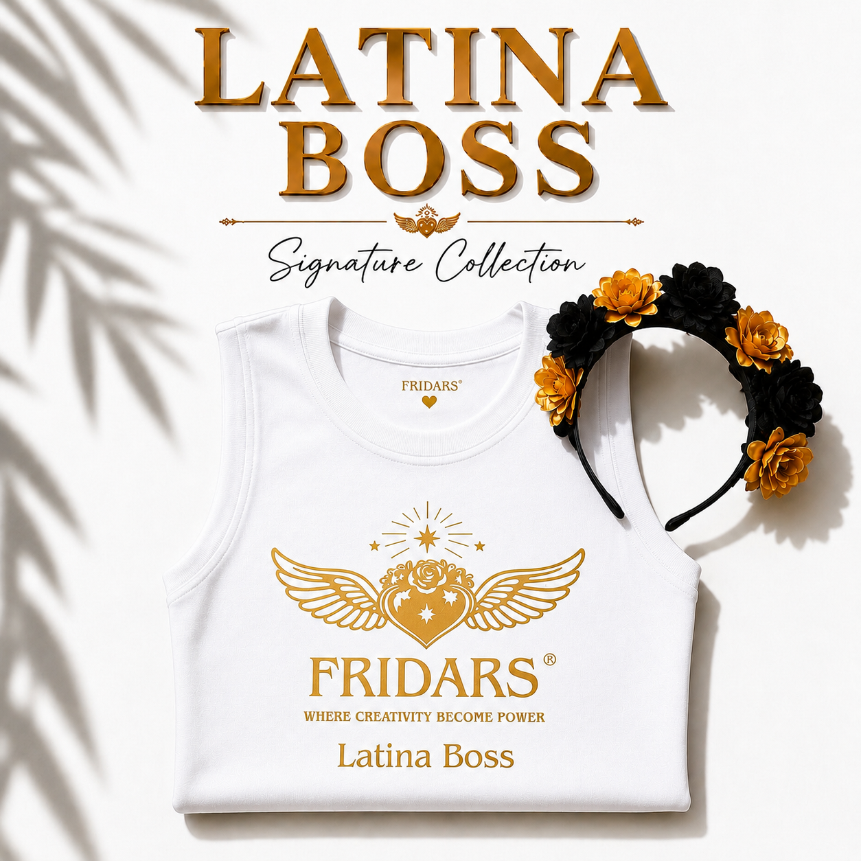 Fridars Signature Tee & Floral Crown Set