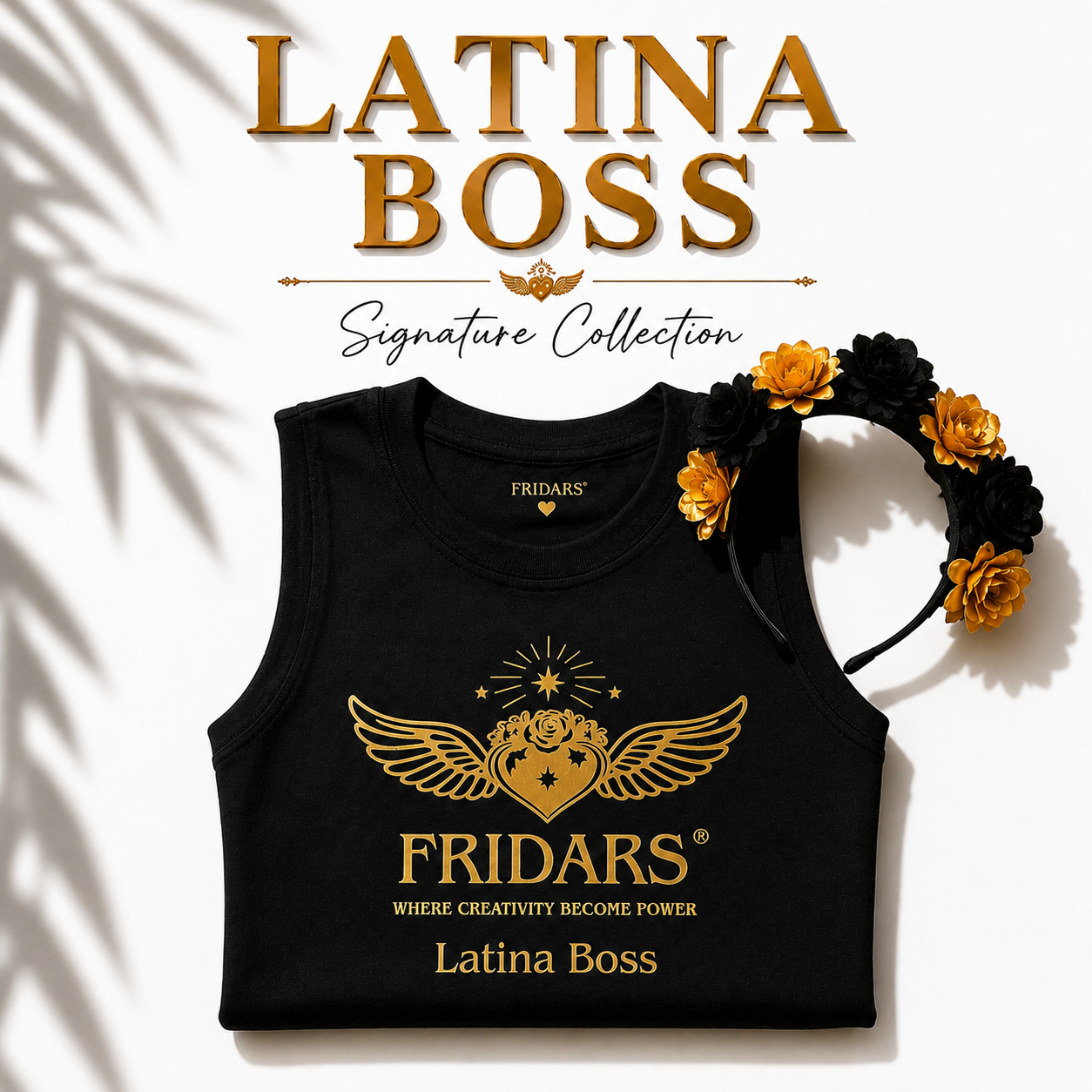Fridars Signature Tee & Floral Crown Set